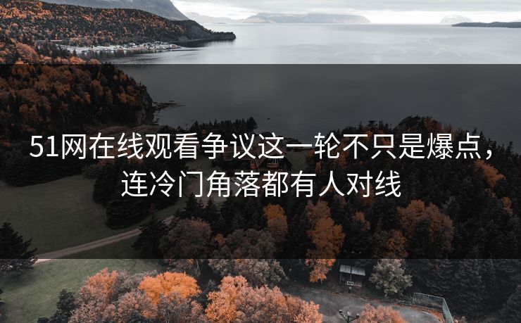 51网在线观看争议这一轮不只是爆点，连冷门角落都有人对线