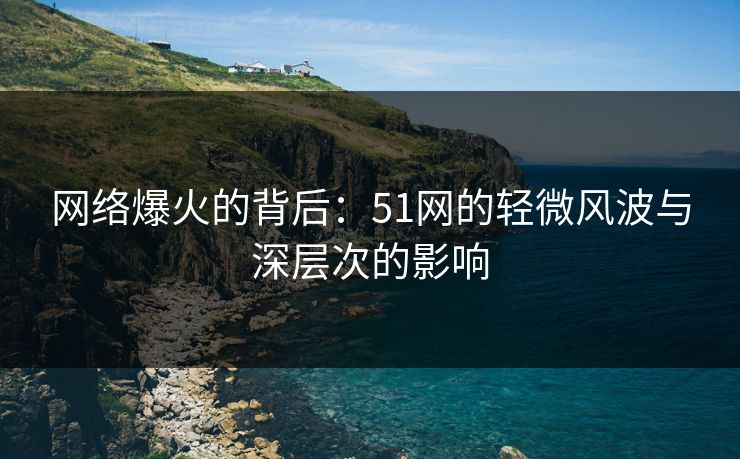 网络爆火的背后：51网的轻微风波与深层次的影响